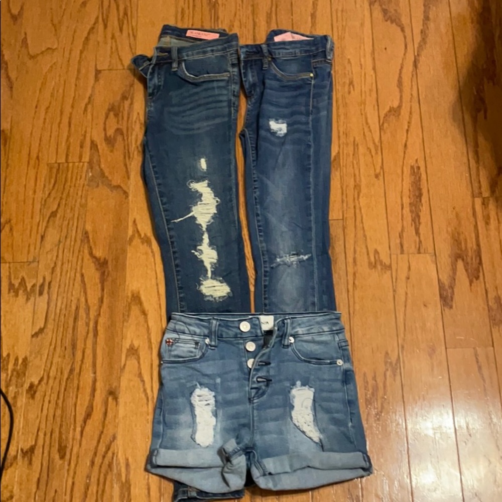 Great! Sz 10 Blank NYC jeans/Hudson shorts!